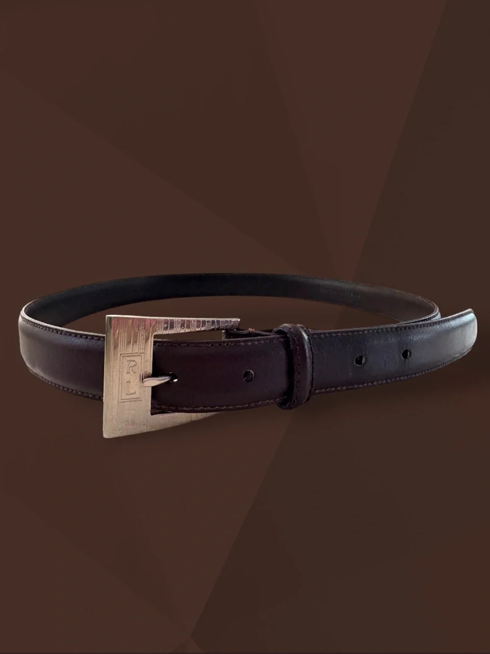 VTG Ralph Lauren Dark Brown Leather Belt Size L